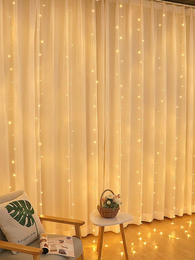 Christmas lights curtain warm 3x3 m with 300 bulbs (C-6)