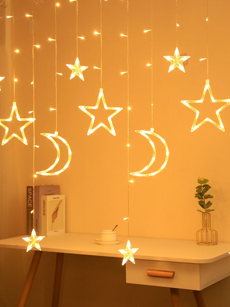 Christmas lights curtain 2.5 m with 120 lamps Moon and stars (C-10)