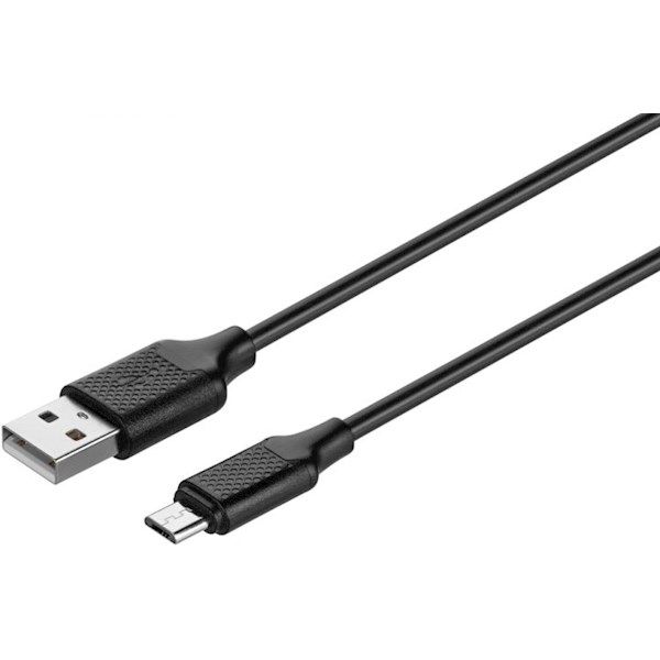 KITs USB 2.0 to Micro USB cable, 2A, black, 1m