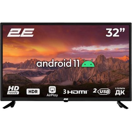 ტელევიზორი-2Е TV LED 32" HD 32A06K Smart Android, Black