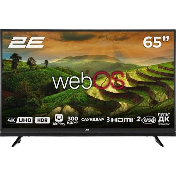 ტელევიზორი-2E LED TV Set 65" 4K 50Hz Smart WebOS, Black