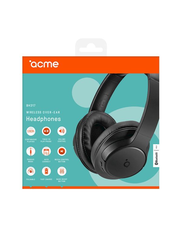 Acme Over­Ear  BH317 Wireless,Black