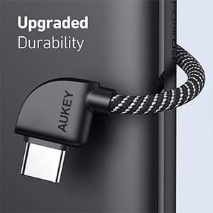 Aukey PB-N73C 10000mAh 18W PD Power Bank with Integrated USB-C Cable,Black