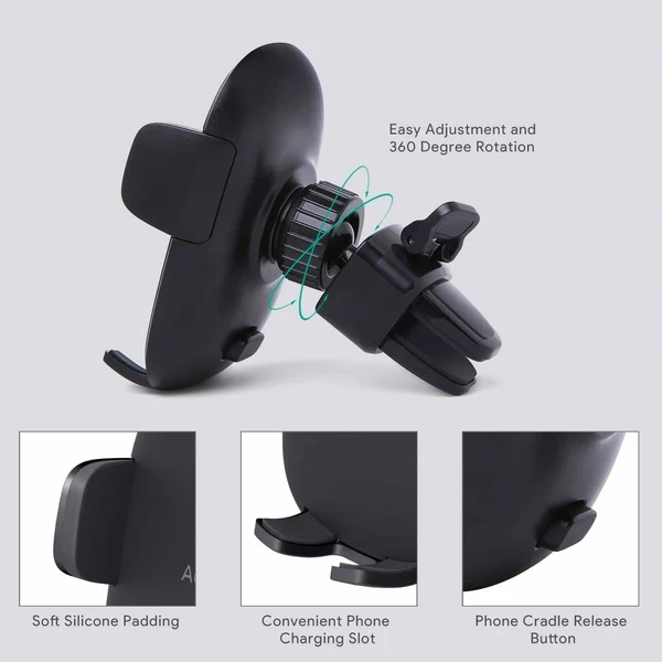 Aukey HD-C48 Air Vent Car Mount Holder Black (HD-C48 BK)