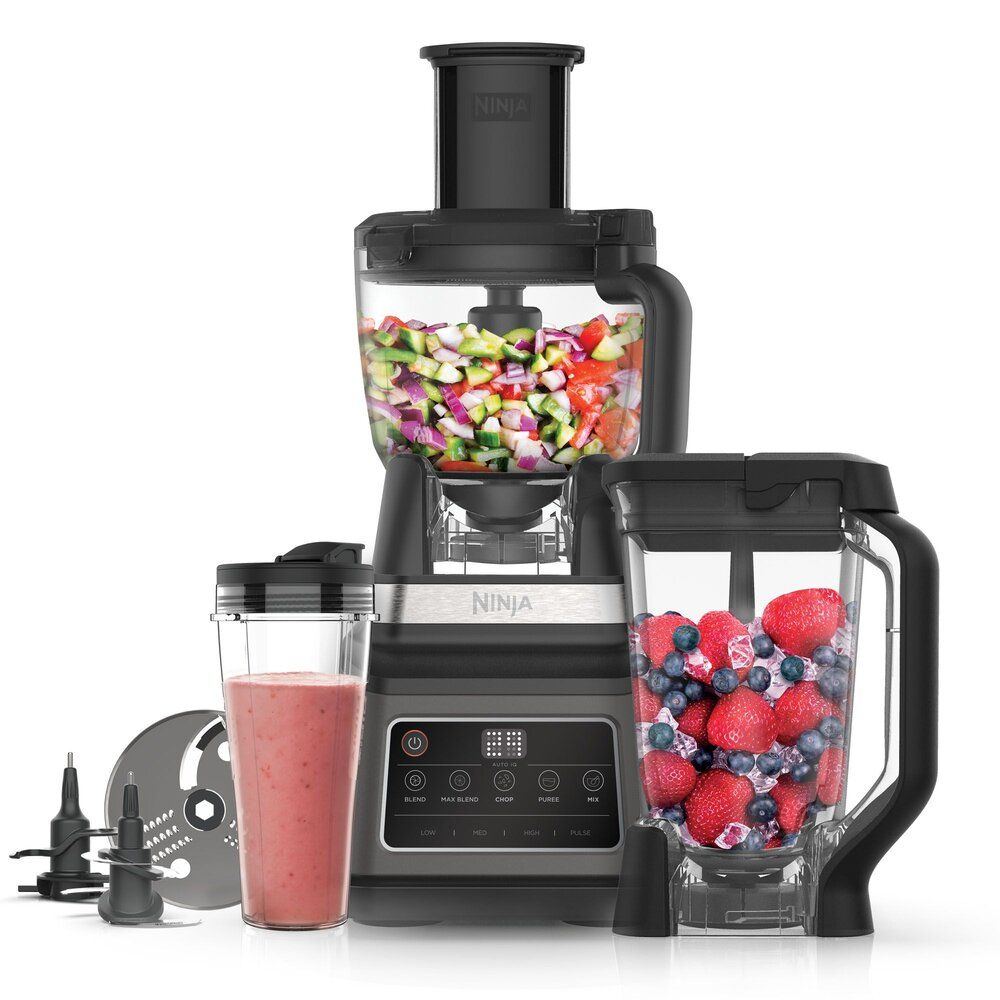 ბლენდერი-Ninja 3in1 Food Processor with Auto IQ