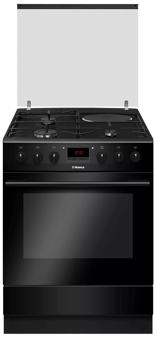 გაზქურა-Hansa FCMS68249 85/60/60, Oven EL Black, Top 3+1