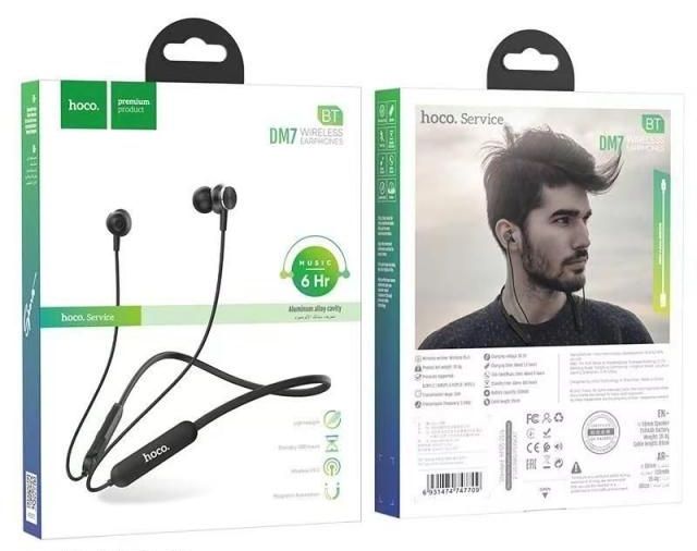 Hoco DM7 Sports Bluetooth Earphones Black