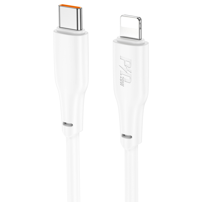 Lightning / Hoco X93 Force PD20W charging data cable Type-C to Lightning cable (1m) White