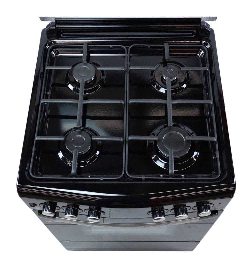 გაზქურა-Oz OM 6040 BL / OCourved60X60 Coocker, 4Gas, Oven-Combination