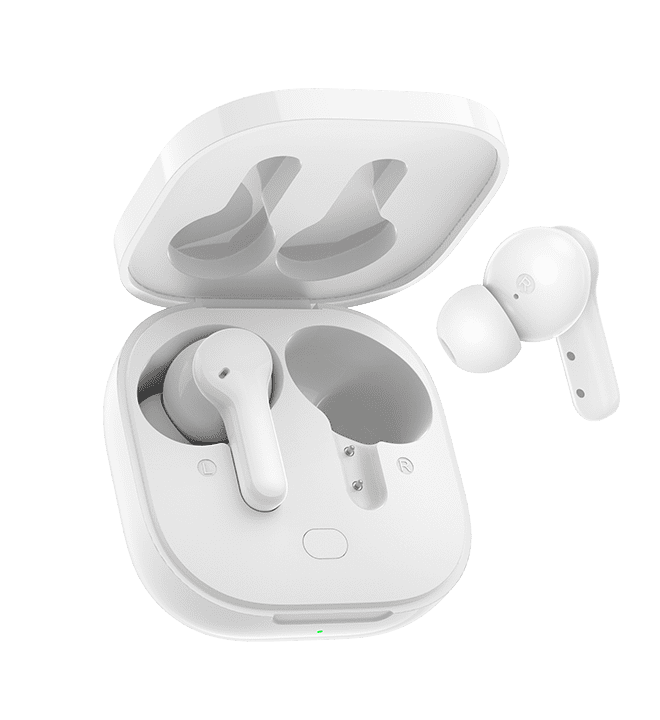 QCY T13 Bluetooth Earphone V5.1 True Wireless 4-Mic & ENC White