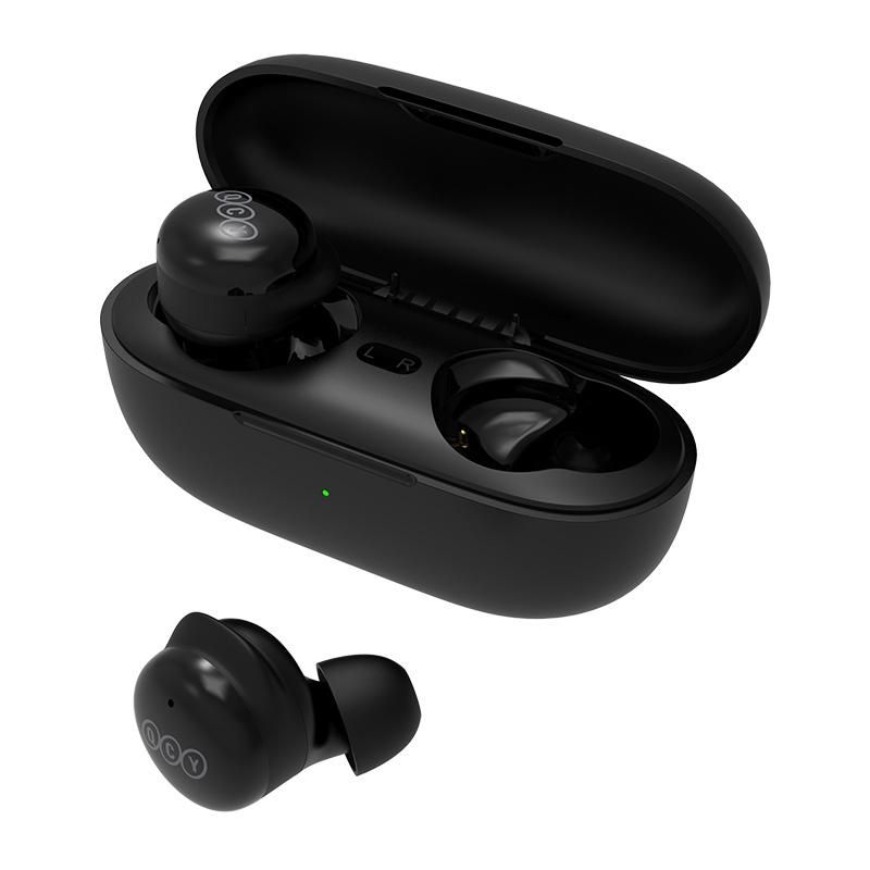 QCY T17 Wireless Earbuds with Charging Case Waterproof Stereo, Touch Control Black