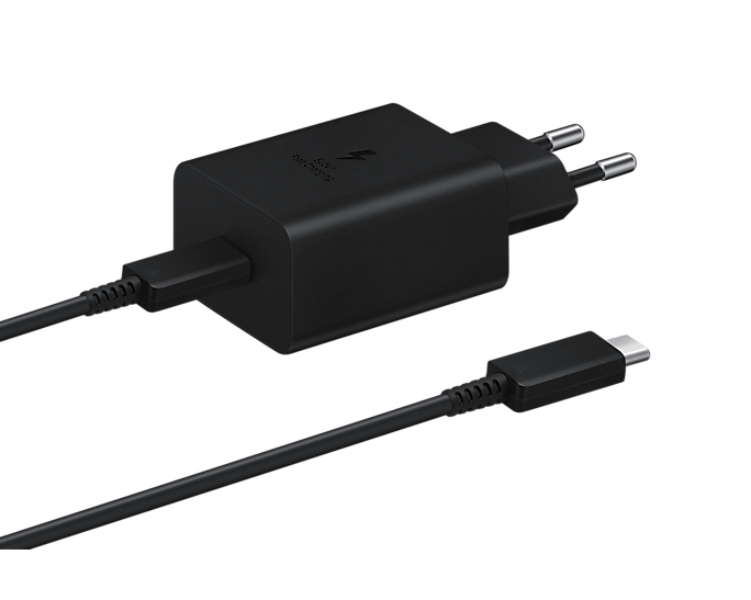 Type- C / Samsung 45W Compact Power Adapter (with C to C Cable) Black (EP-T4510XBEGRU)