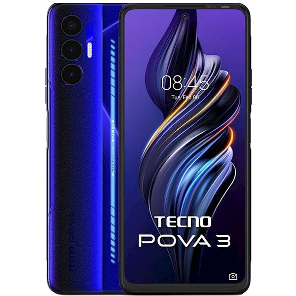 TECNO Smartphone POVA-3 (LF7n) 6/128Gb NFC 2SIM Electric Blue (10032190)